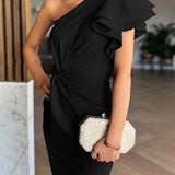 Silvia – Off-shoulder Tiszta Vonallal Rendelkező Ruha
