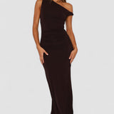 Anamaria – Rochie Maxi cu Fante Asimetrice Îndrăznețe