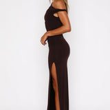 Anamaria – Rochie Maxi cu Fante Asimetrice Îndrăznețe