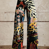 Casandra – Boho-Chic Széles Lábú Nadrág