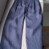 Camille | Széles Szárú Pantalon Pamut és Len Keverékből