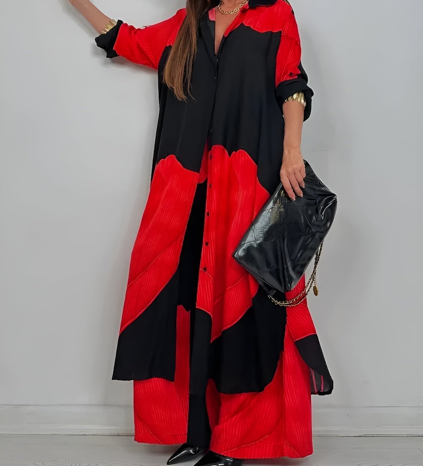Ileana – Elegáns Nyári Szett Patchwork Mintával