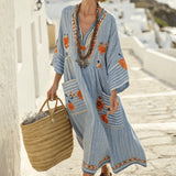 Rodica – Virágos Egei Caftan Ruha