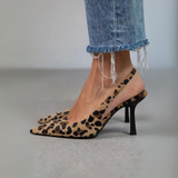 Isabelle – Leopárd Mintás Slingback Cipő