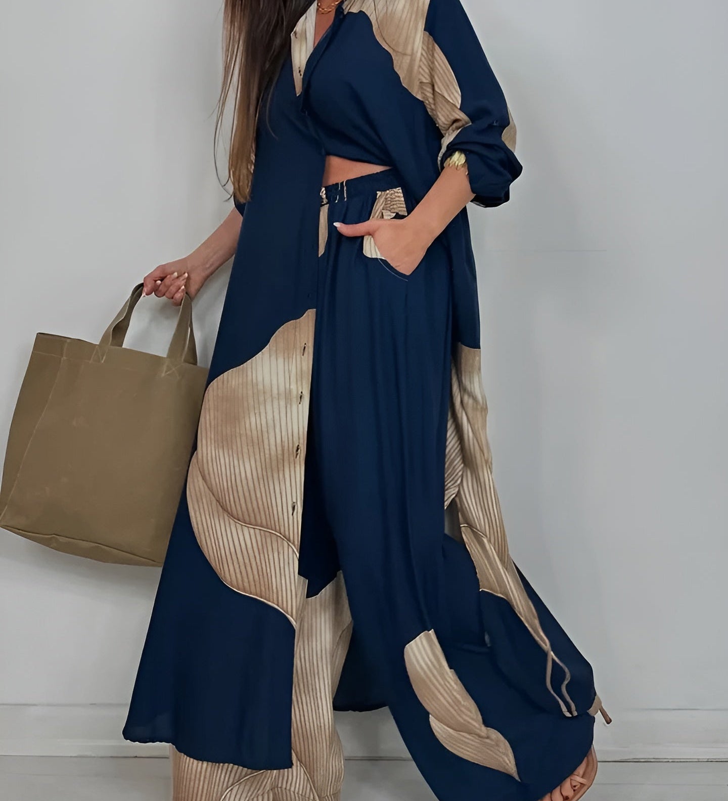 Ileana – Stílusos Nyári Szett Patchwork Mintával