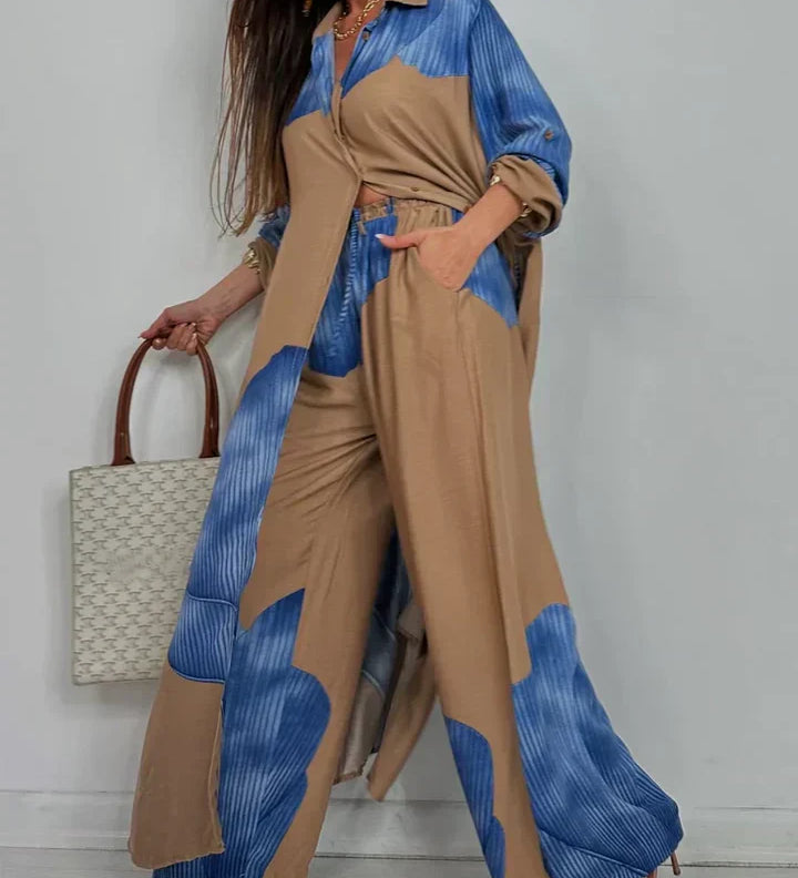Ileana – Stílusos Nyári Szett Patchwork Mintával