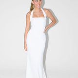 Clarisa – Rochie Maxi Halter cu Croială Sculpturală