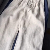 Camille | Széles Szárú Pantalon Pamut és Len Keverékből