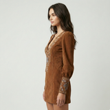 Amalia – Hímzett Vintage Mini Ruha