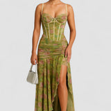 Elisabeta – Elegáns Virágmintás Maxi Ruha