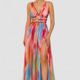 Florentina – Rochie Maxi cu Imprimeu Artistic