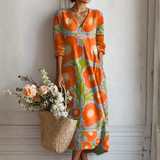 Cătălina – Művészi Virágos Ruha Boho-Chic Hangulattal