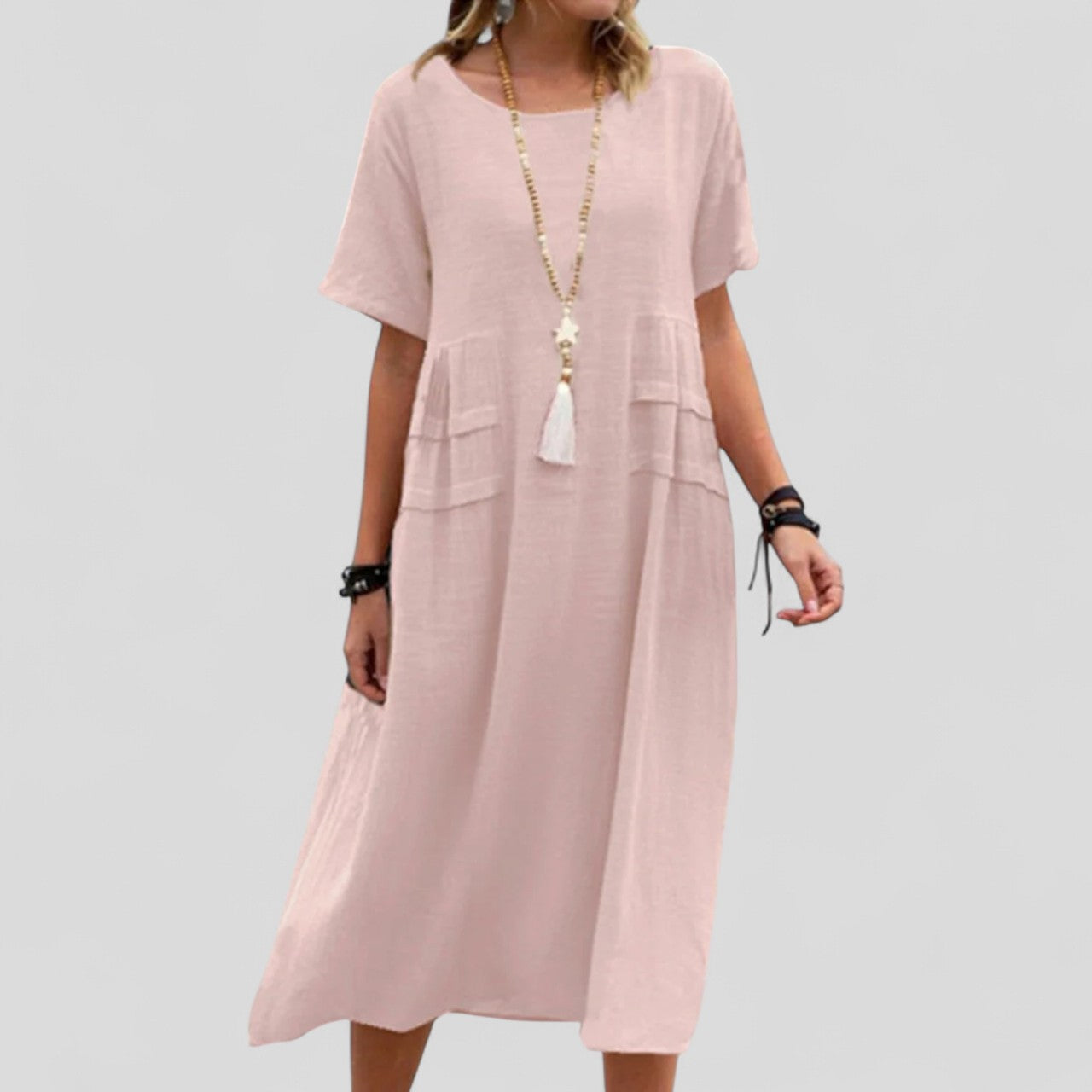 Mălina – Rochie Midi cu Buzunare