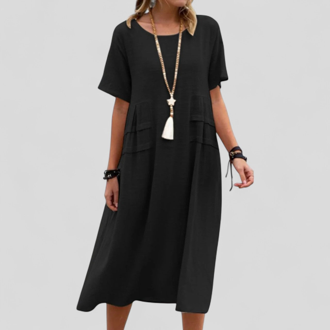 Mălina – Rochie Midi cu Buzunare