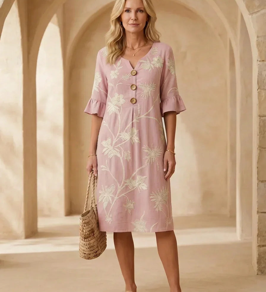 Rucsandra – Rochie Midi Brodată