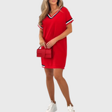 Clara Sport Dungi – Rochie Sport cu Dungi Contrastante