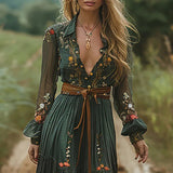 Ilinca – Maxi Boho Ruha Lebegő Ujjakkal