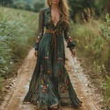 Ilinca – Maxi Boho Ruha Lebegő Ujjakkal