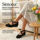 Simona – Elegáns Balerinák Kicsi Sarokkal és Anatómiás Támogatással