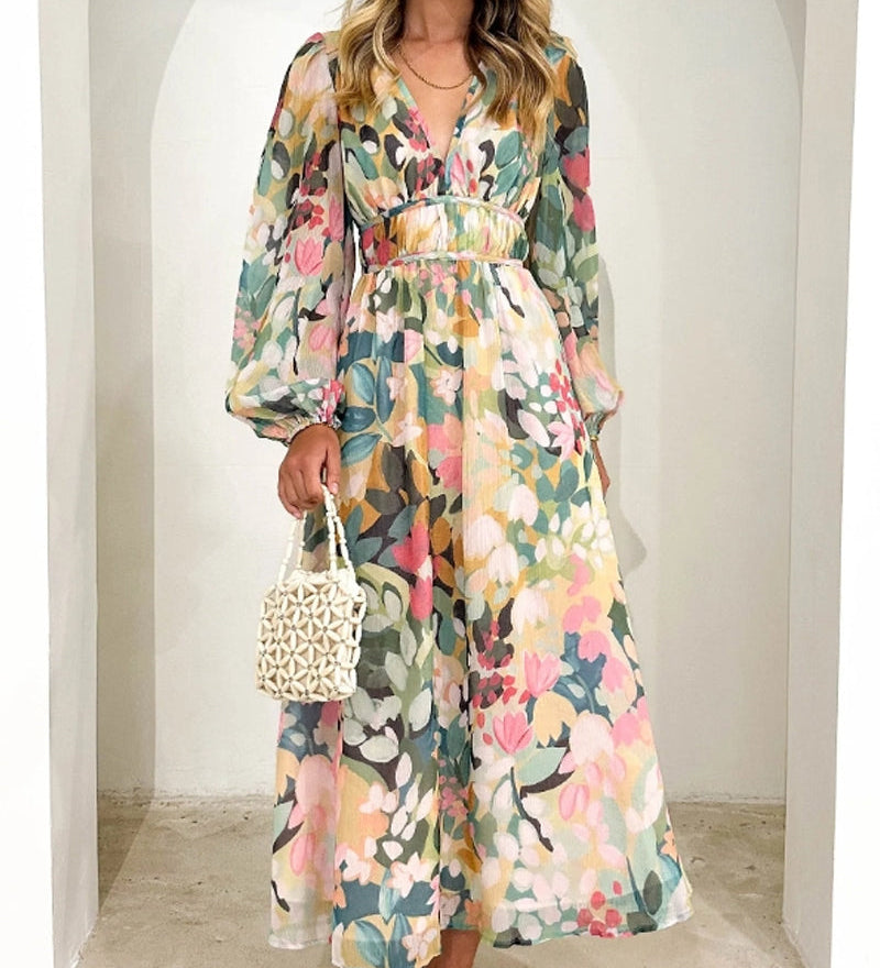 Elvira – Hosszú Boho Stílusú Ruha