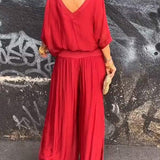 Larisa – Elegáns Nyári Szett Laza Nadrágokkal