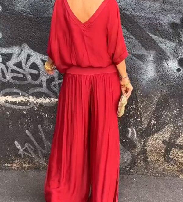 Larisa – Elegáns Nyári Szett Laza Nadrágokkal