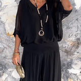 Larisa – Elegáns Nyári Öltöny Laza Nadrággal