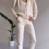 Ania - Két részes, csavart jacquard casual szett