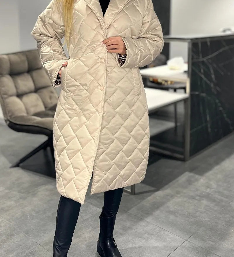 Julia – Elegáns Leopárd Mintás Kabát
