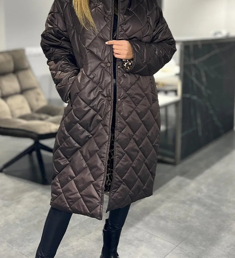 Julia – Elegáns Leopárd Mintás Kabát