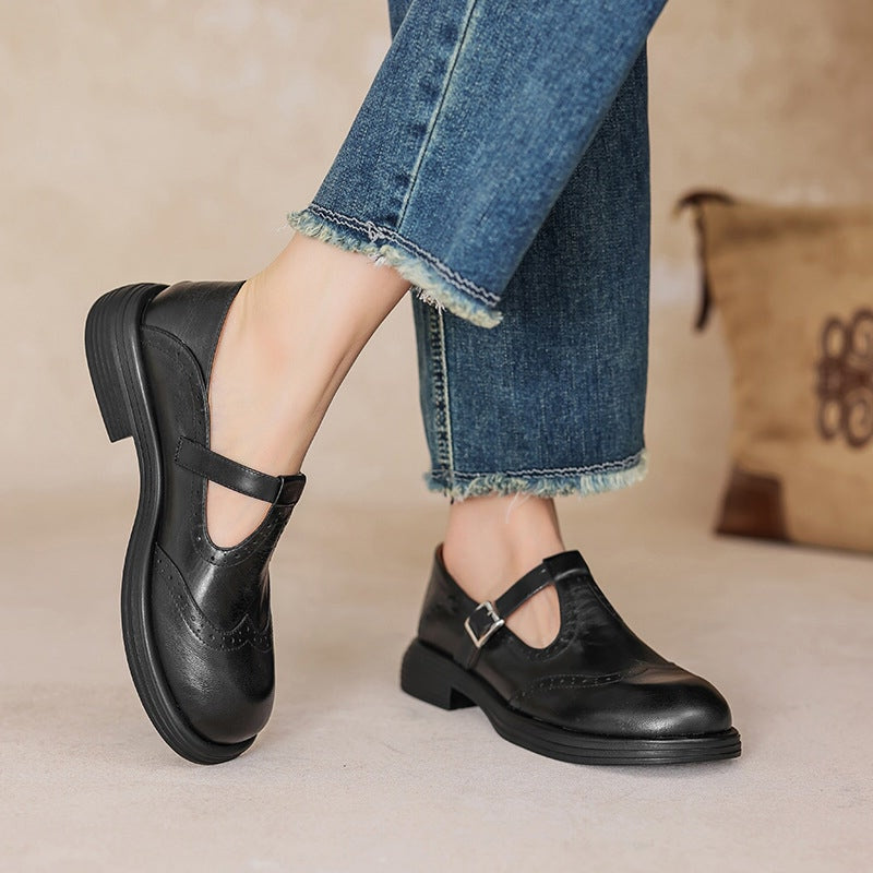 Giulia – Vintage Brogue Stílusú Cipők Pánttal