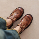 Giulia – Vintage Brogue Stílusú Cipők Pánttal