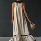 Serena – Rochie Lungă cu Volane