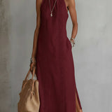 Luminița – Rochie Halter Ornamentală