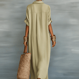 Manuela – Rochie Maxi Verde Măsliniu
