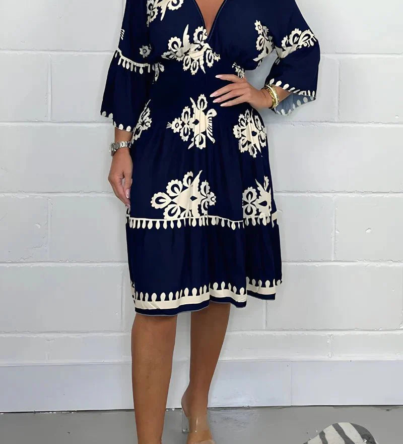 Lidia – Rochie Midi cu Broderie