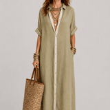 Manuela – Rochie Maxi Verde Măsliniu