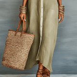 Manuela – Rochie Maxi Verde Măsliniu